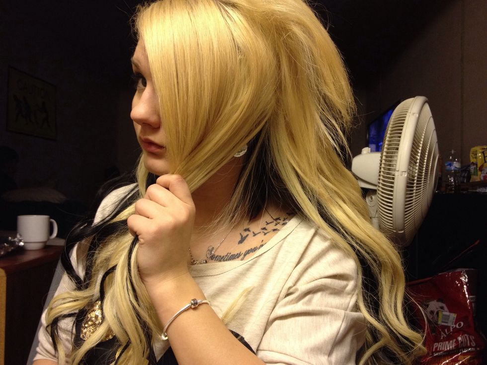 Pull forward and tease the rest back.