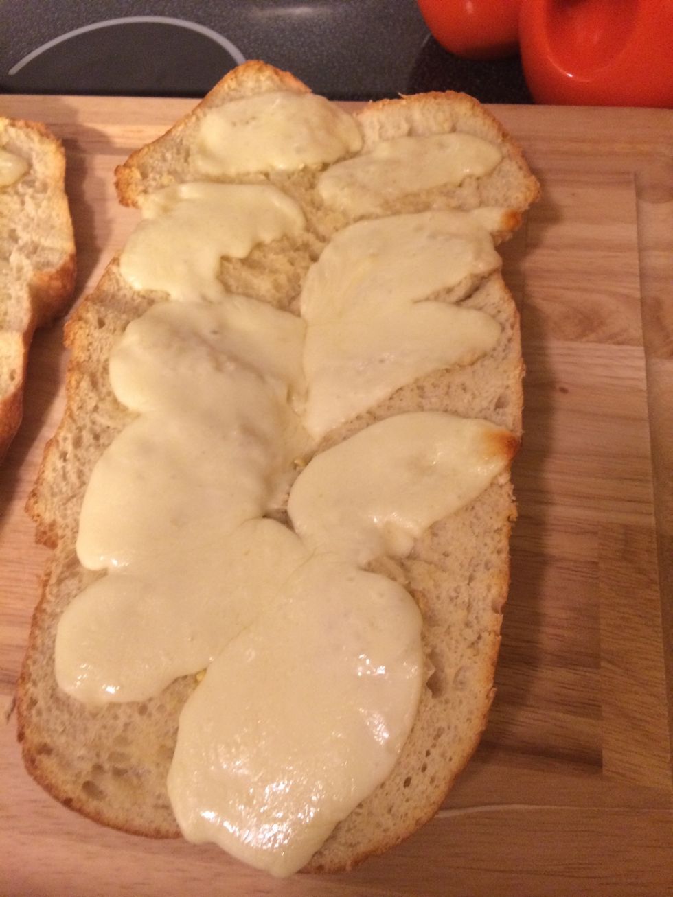 Pull from oven after cheese is melted and just turning brown on edges