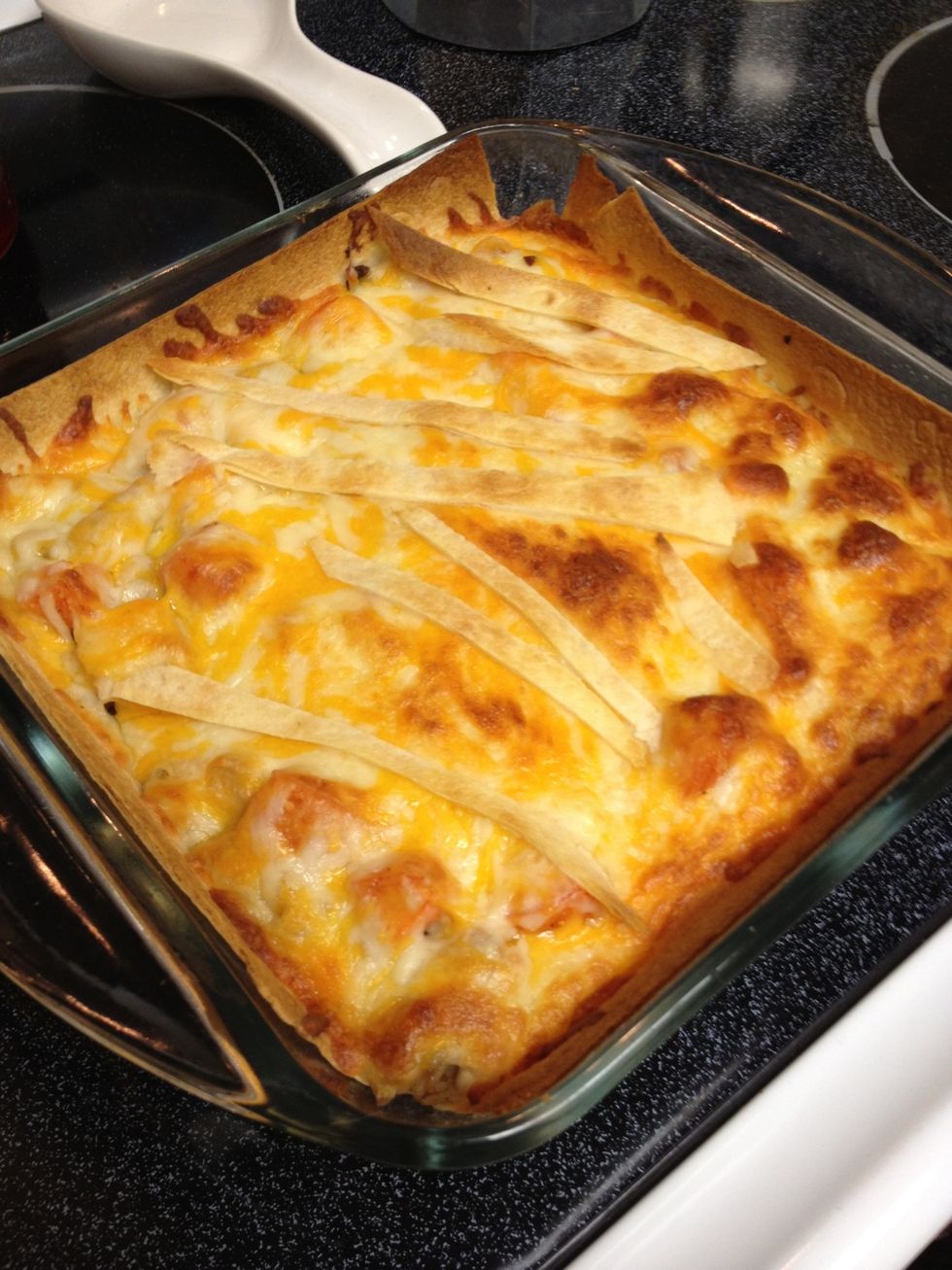 Pull from oven when it looks done.