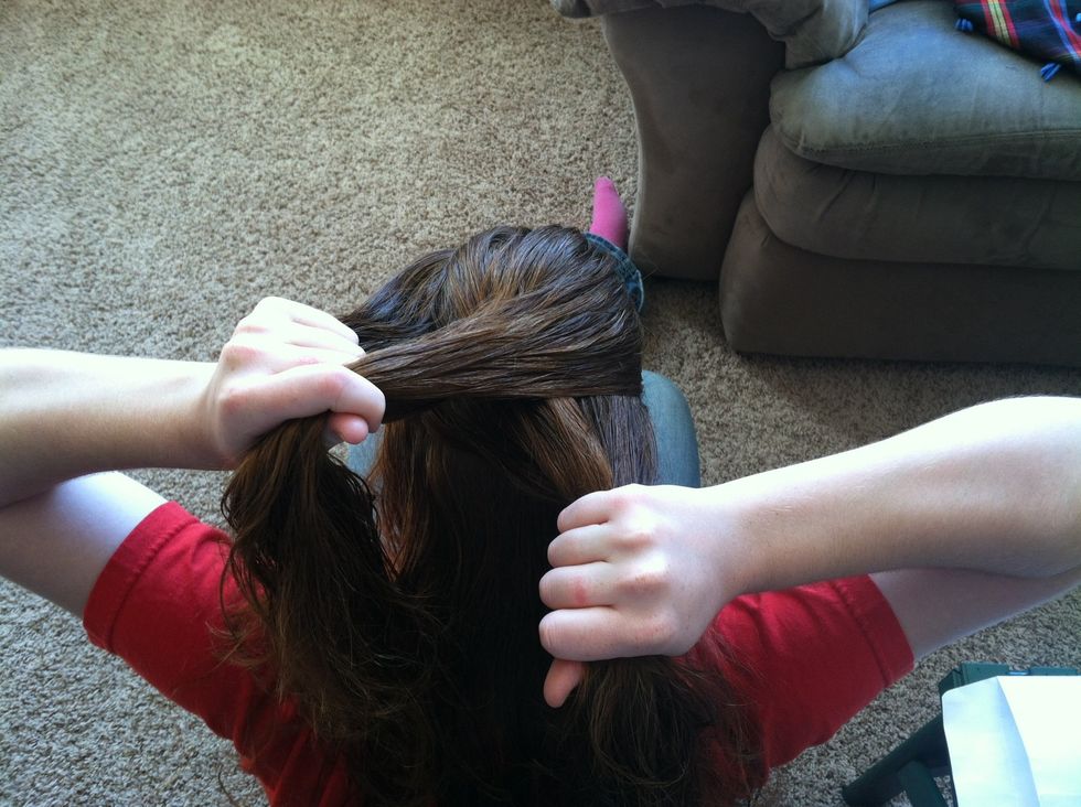 Pull it to the side so that the right section is now the middle section