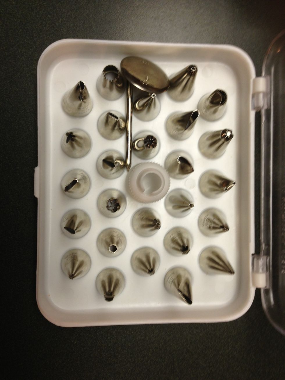 Pull out your piping bag tips. We want the biggest one (top one on the 2nd column).