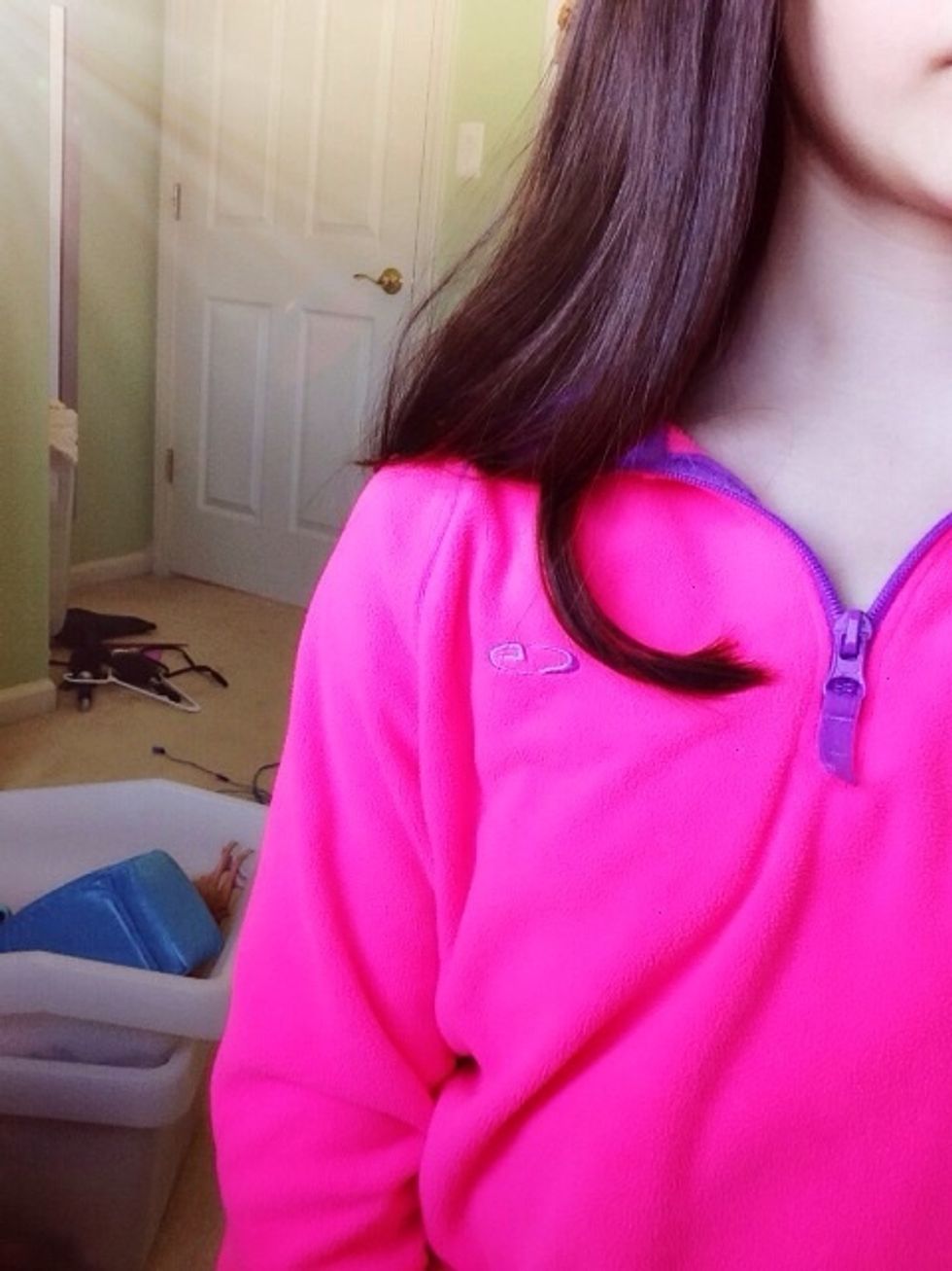 Pull straightener all the way down and enjoy your flipped hair