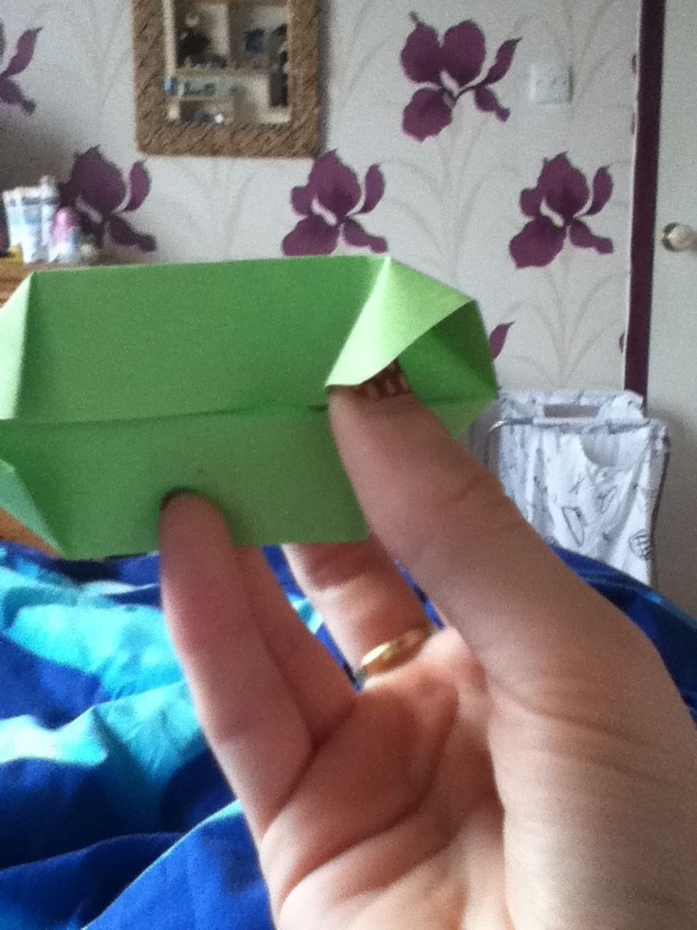 Pull the corner outwards.....