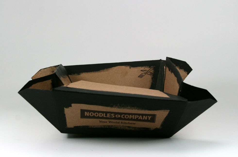 Pull the flaps apart and paint all inside and outside edges that won't be covered with paper. You'll want to use a really good strong adhesive to secure as you are attaching wax surface to each other.