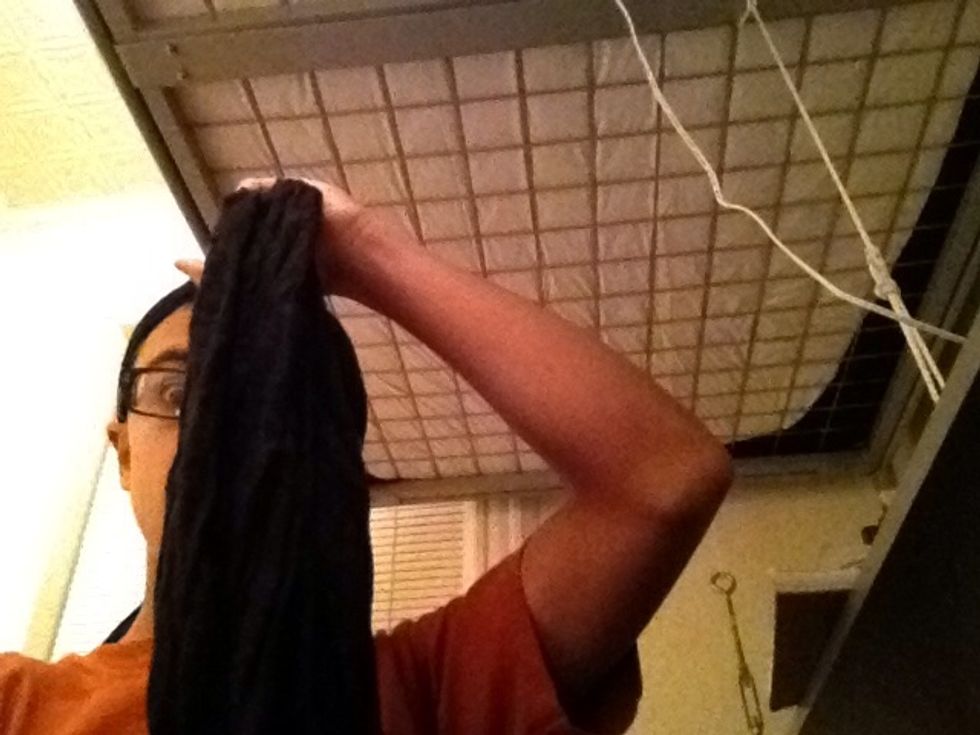 Pull the long end out