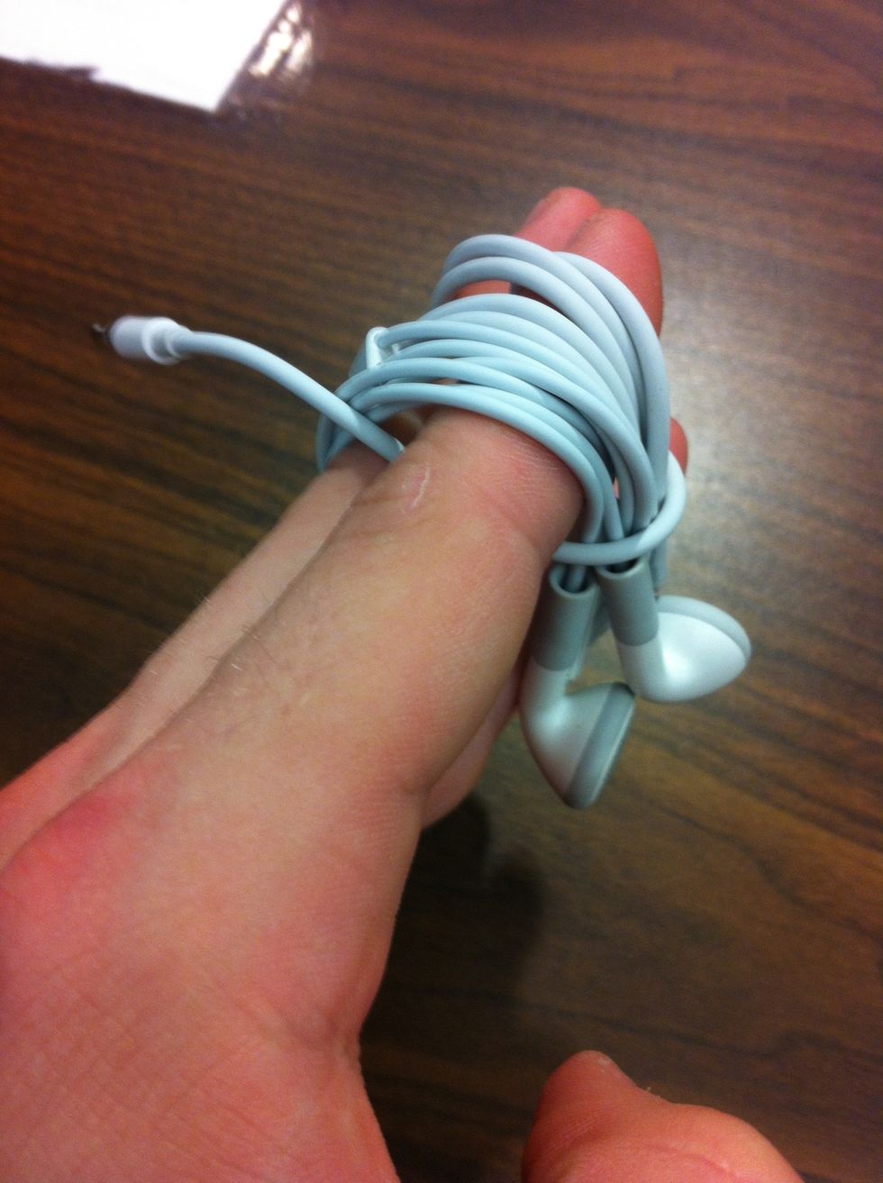 Pull the plug through to the back.