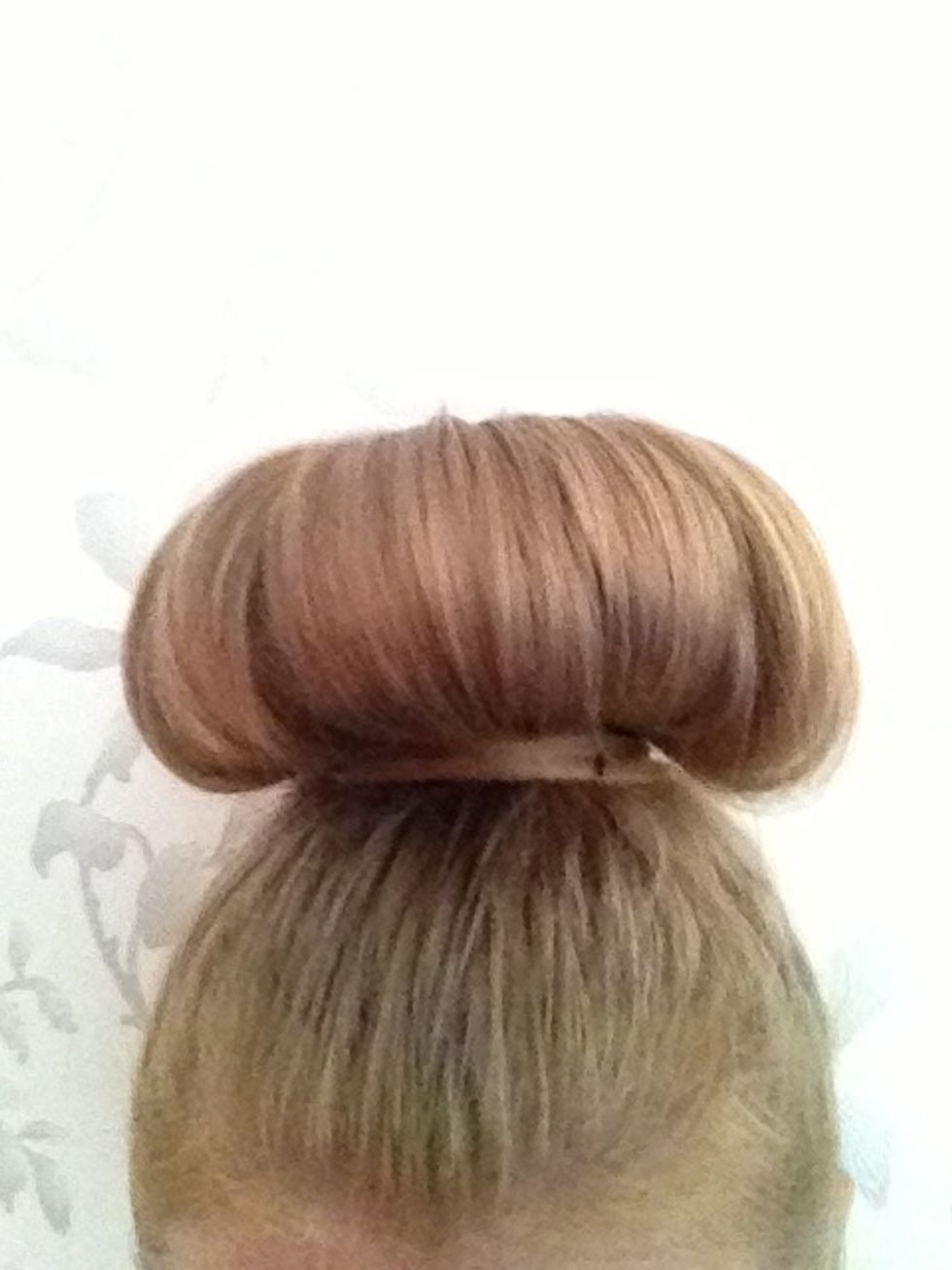 Pull the rest of the hair round the bottom and secure with some bobby pins