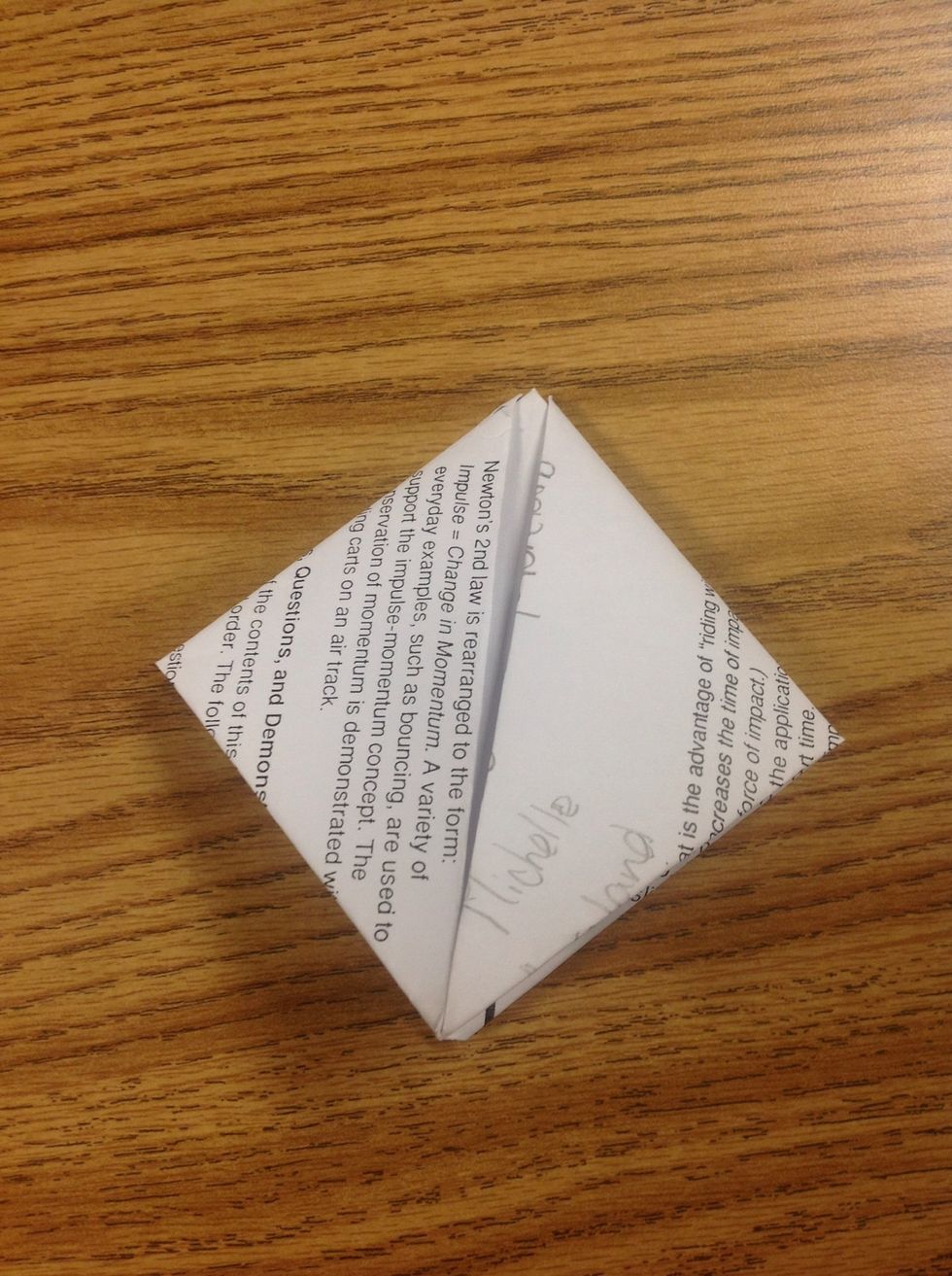 Pull the sides apart and flatten then gently pull the tops of the model outward to form the boat shape