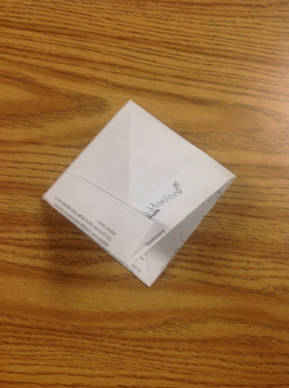 Pull the sides out and flatten