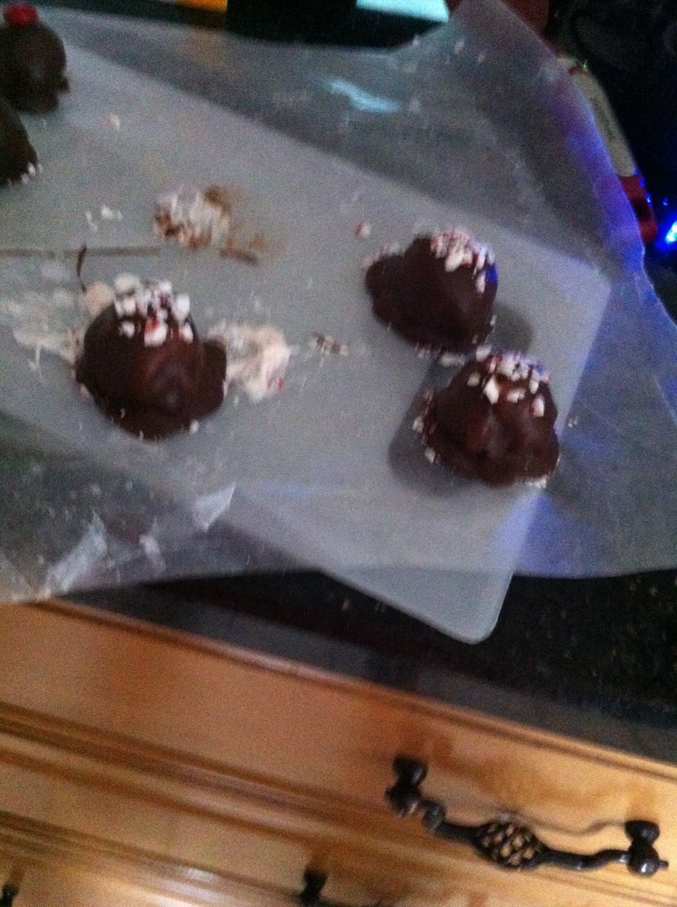 Pull them out of the fridge when hard (I let mine sit in the fridge overnight)