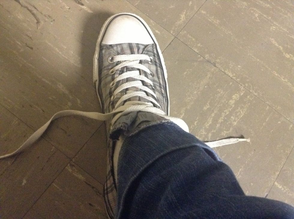 Pull them the opposite way so they are sitting snug against your foot.