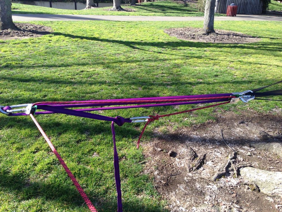 Pull until you're happy with the desired tension.