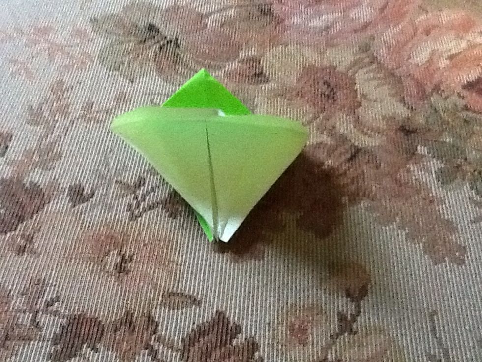 Pull up from the bottom corner and make sure that you are only folding up one layer of paper.