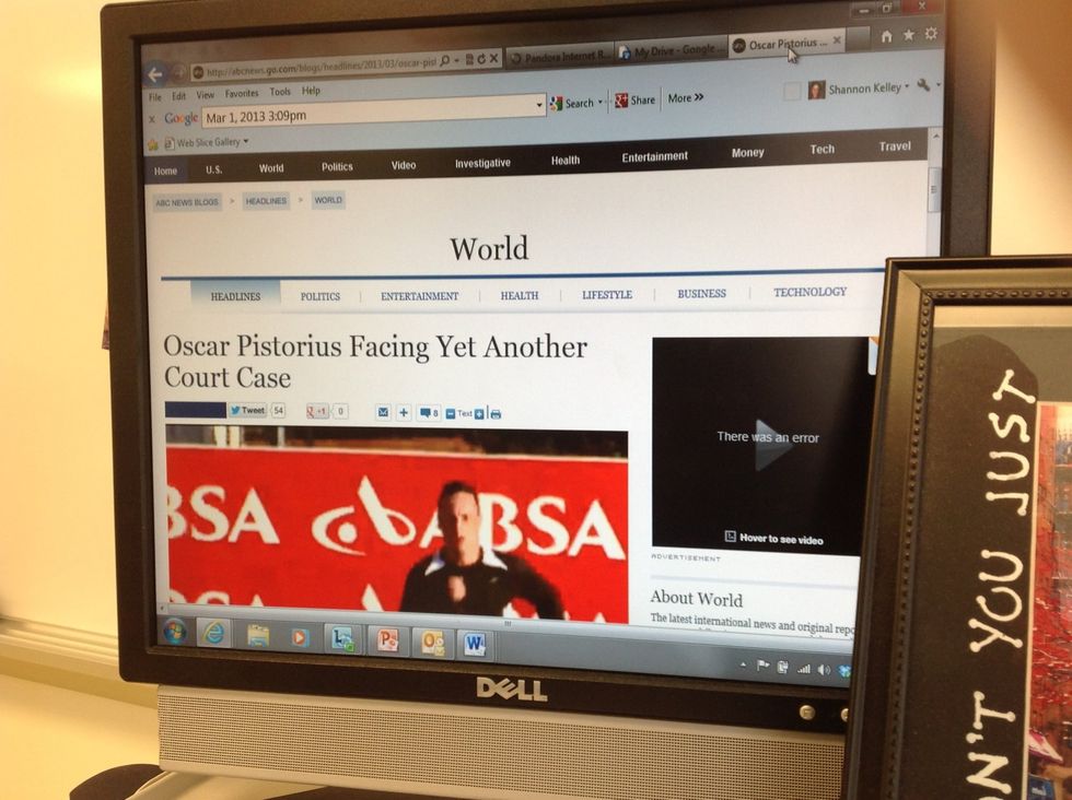 Pull up web source on computer.