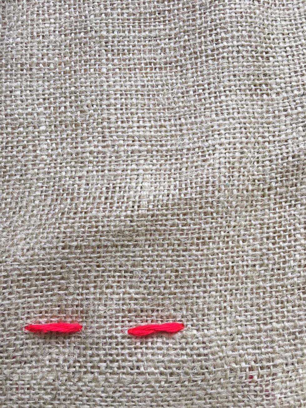 Pull yarn all the way through.