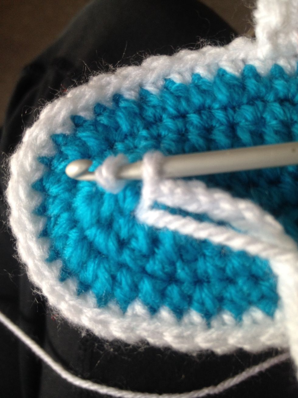 Pull yarn through and finish the slip stitch