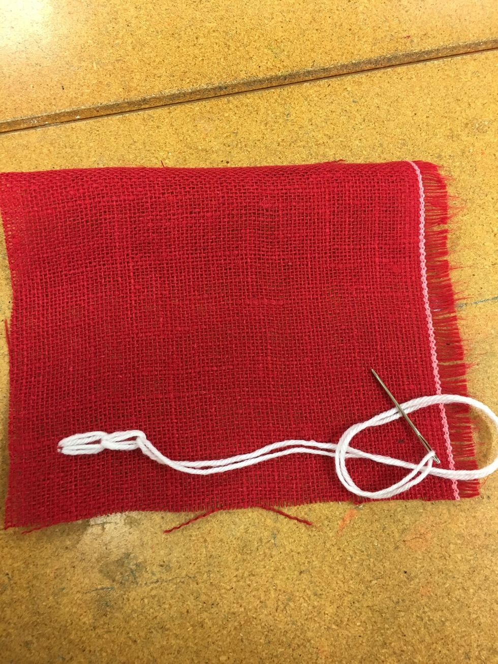 Pull your yarn through.