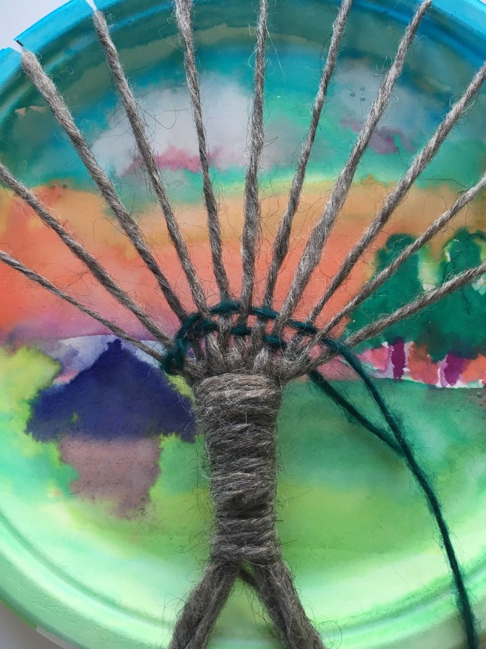 Pull your yarn to the end gently.