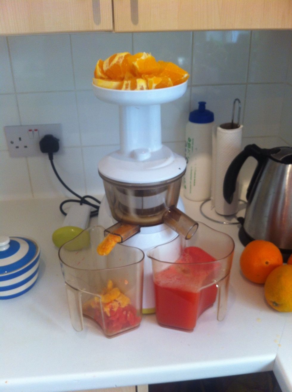 Pulp will come out one side, juice the other!