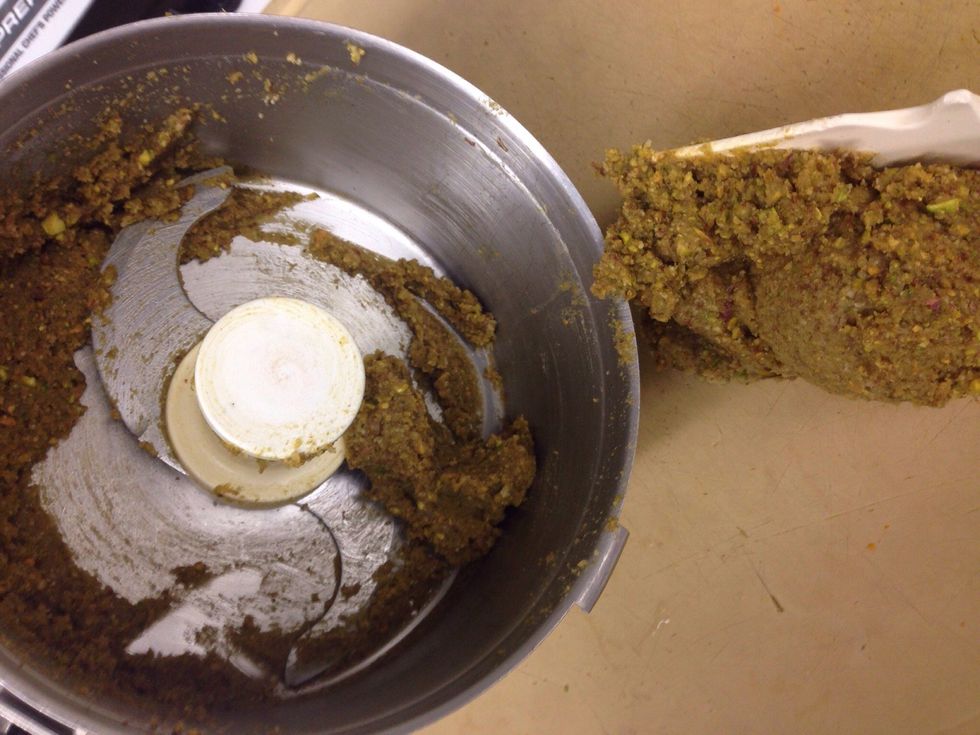 Pulse until dough begins to form. (Add water a little at a time if dough is too dry).