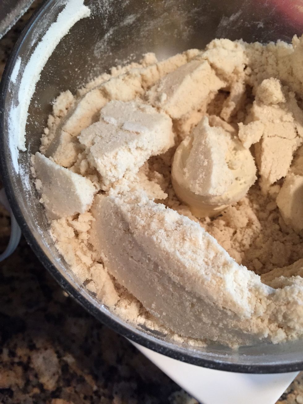 Pulse until it gets thick and crumbly