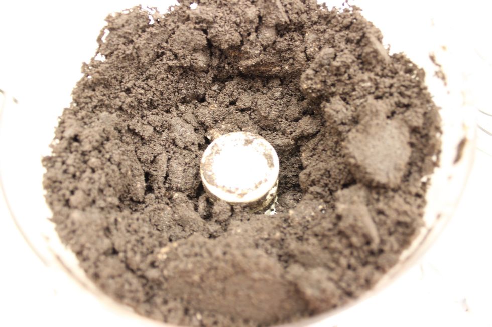 Pulse until well blended. Do not over blend. If you don't have a food processor, you can mash the cookie crumbs and cream cheese together with your hands.