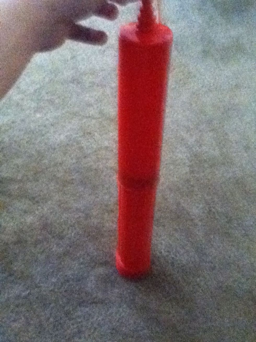 Pump the balloon until there's only a tiny bit uninflated.