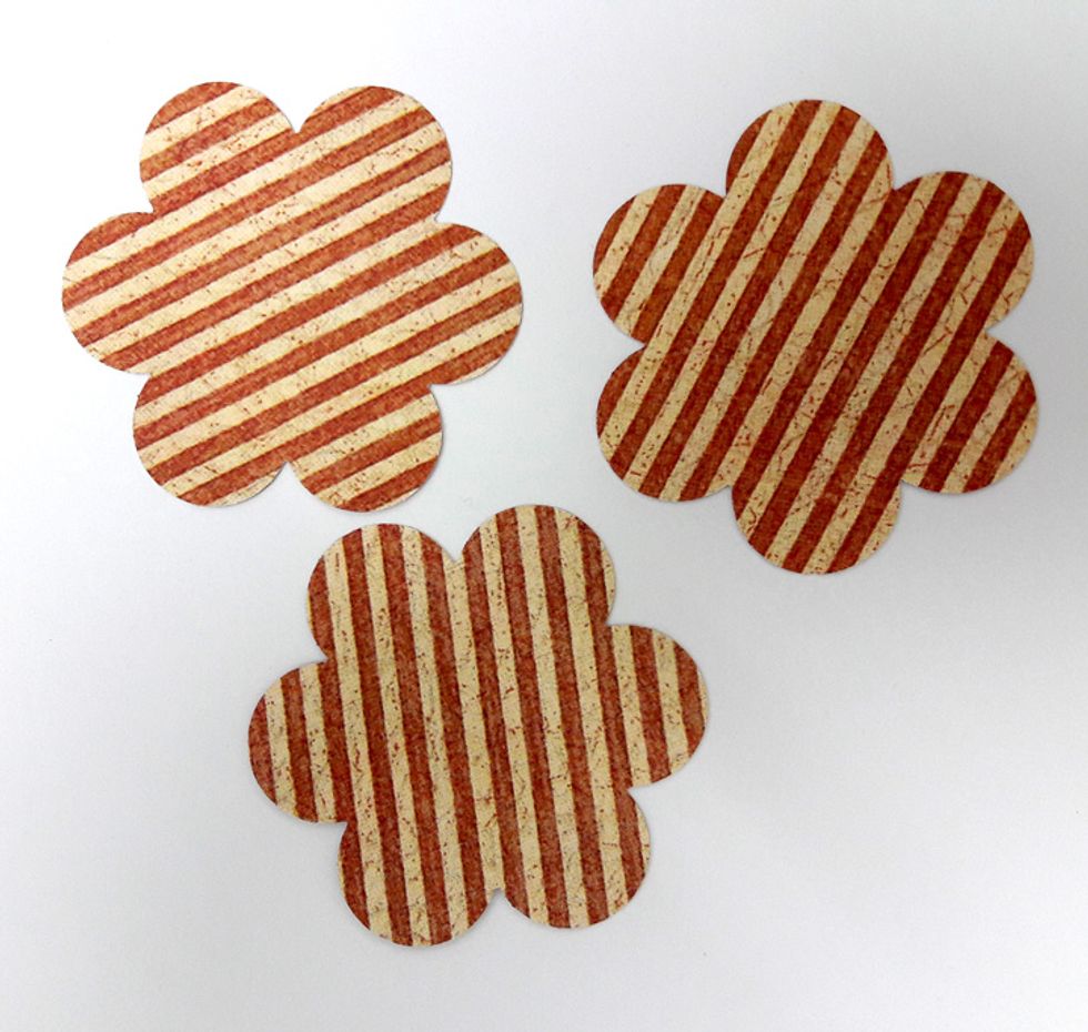 Punch 3 flowers from Botanicabella - Love Letters paper