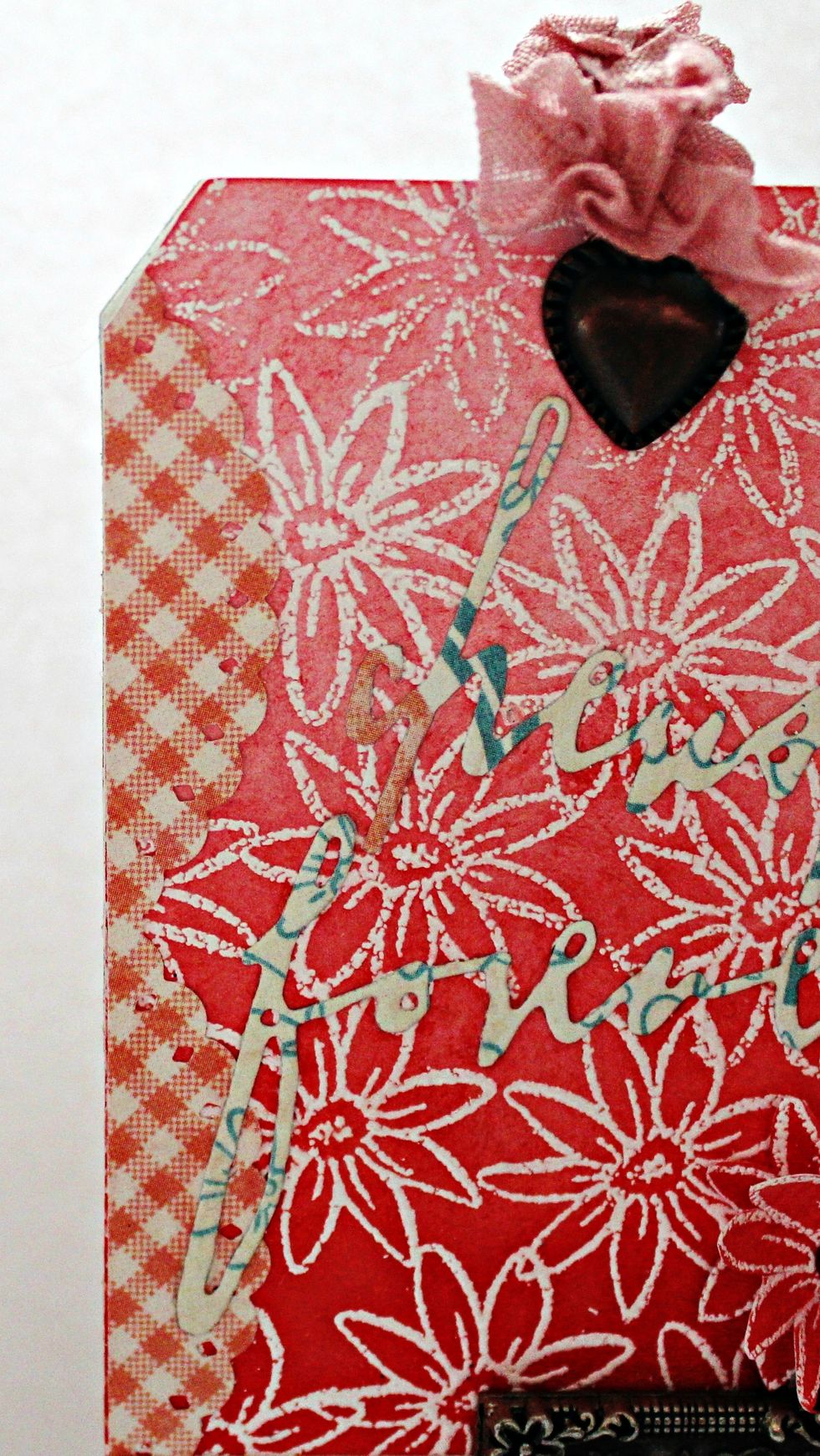 Punch border using border punch. Add to front of tag.