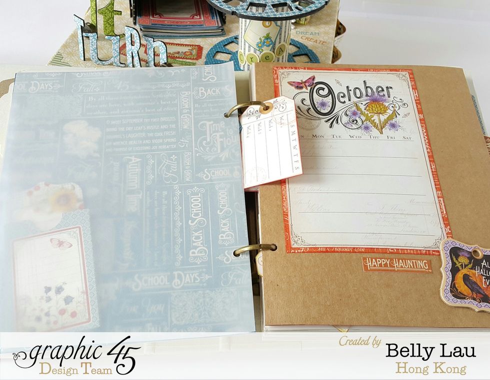 Punch hole on some accents to decorate the planner