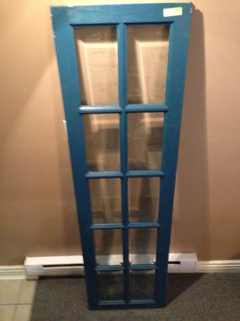 Purchase an old door from a thrift shop or Habitat for Humanity ReStore