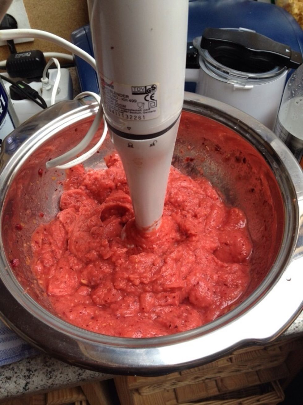 Puree the fruits