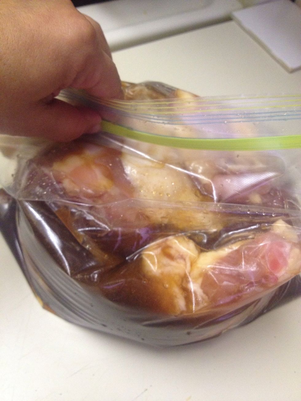 Push as much air out of the bag as possible before sealing.