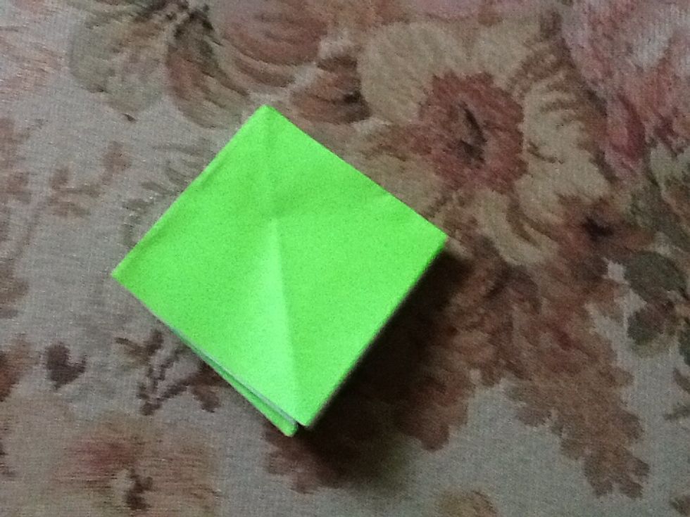 Push down and you have a smaller square.