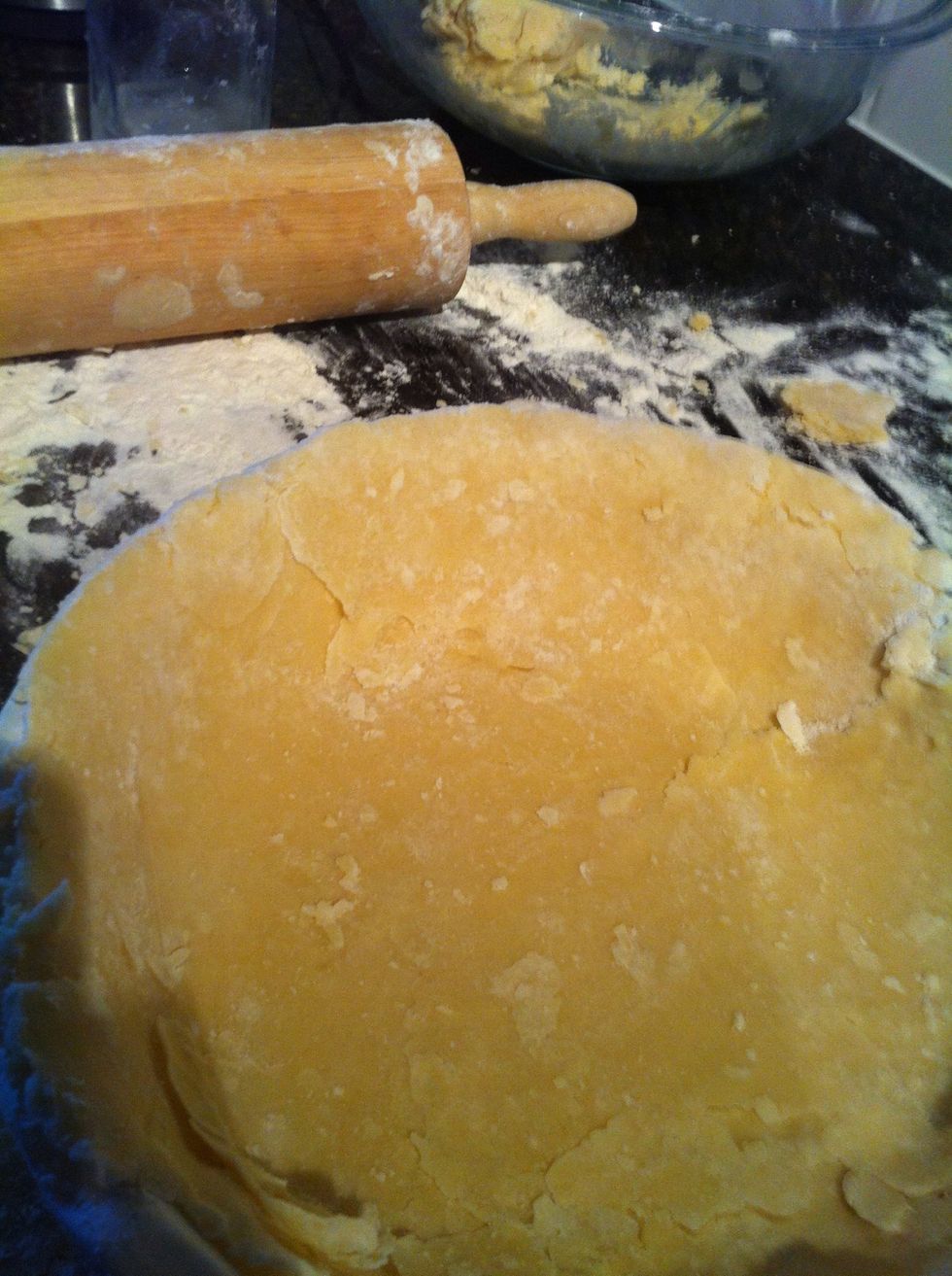 Push down around the sides so it is formed to the plate. It should look something like this.