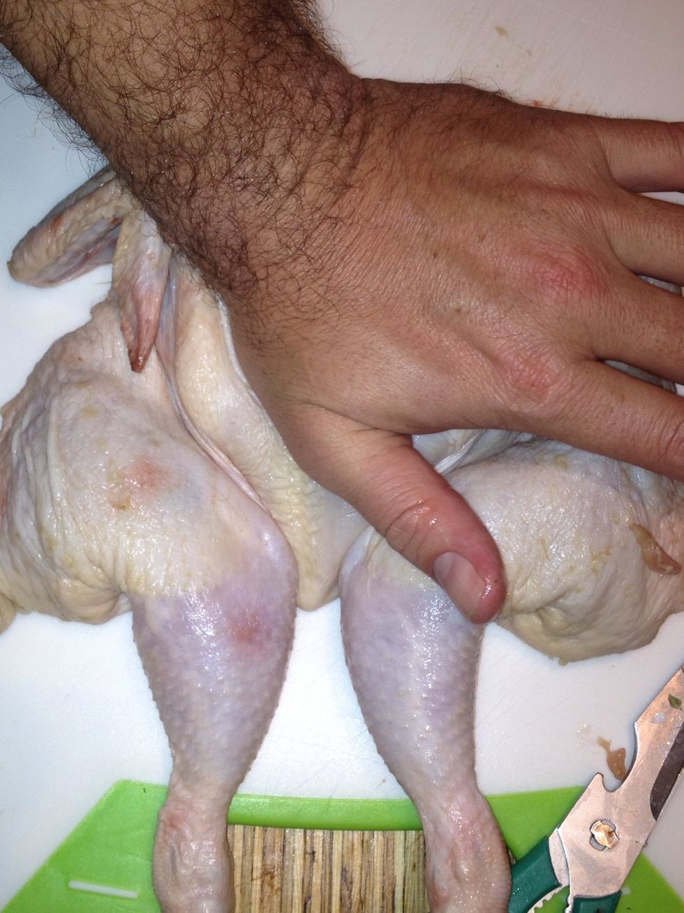 Push down hard and flatten it