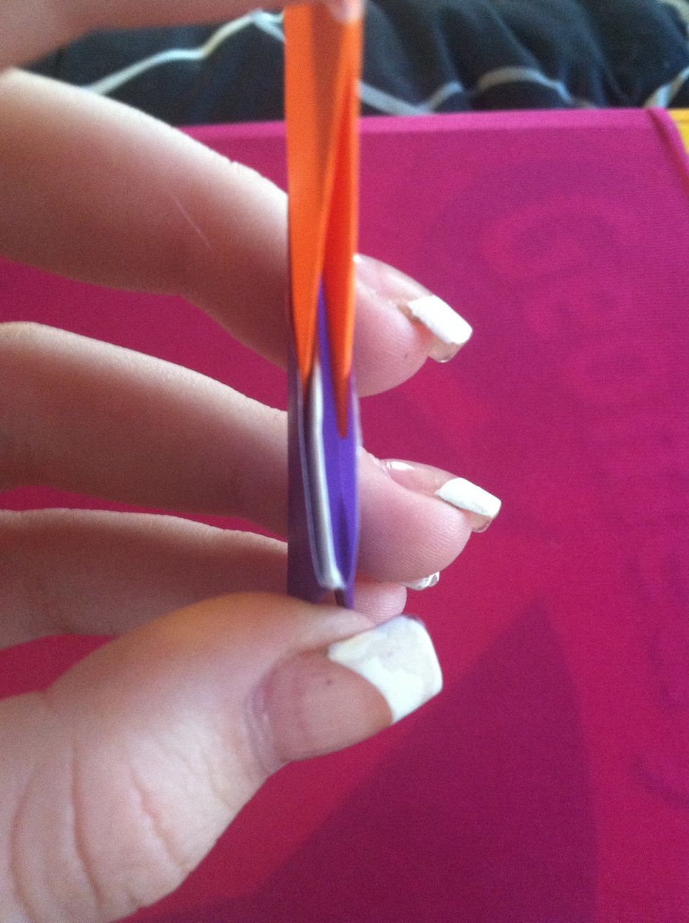 Push flaps into the opening