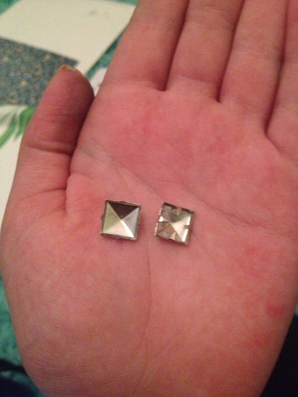 push in the backings of the pyramids