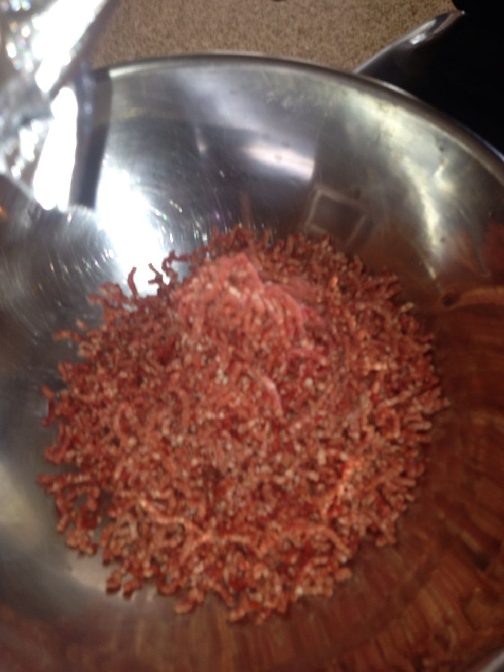 Push in the meat chunks out comes ground beef