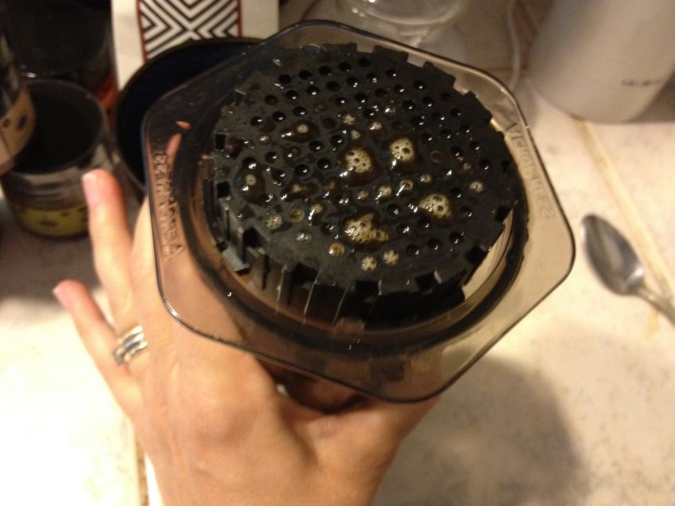 Push plunger to top to get rid of air.