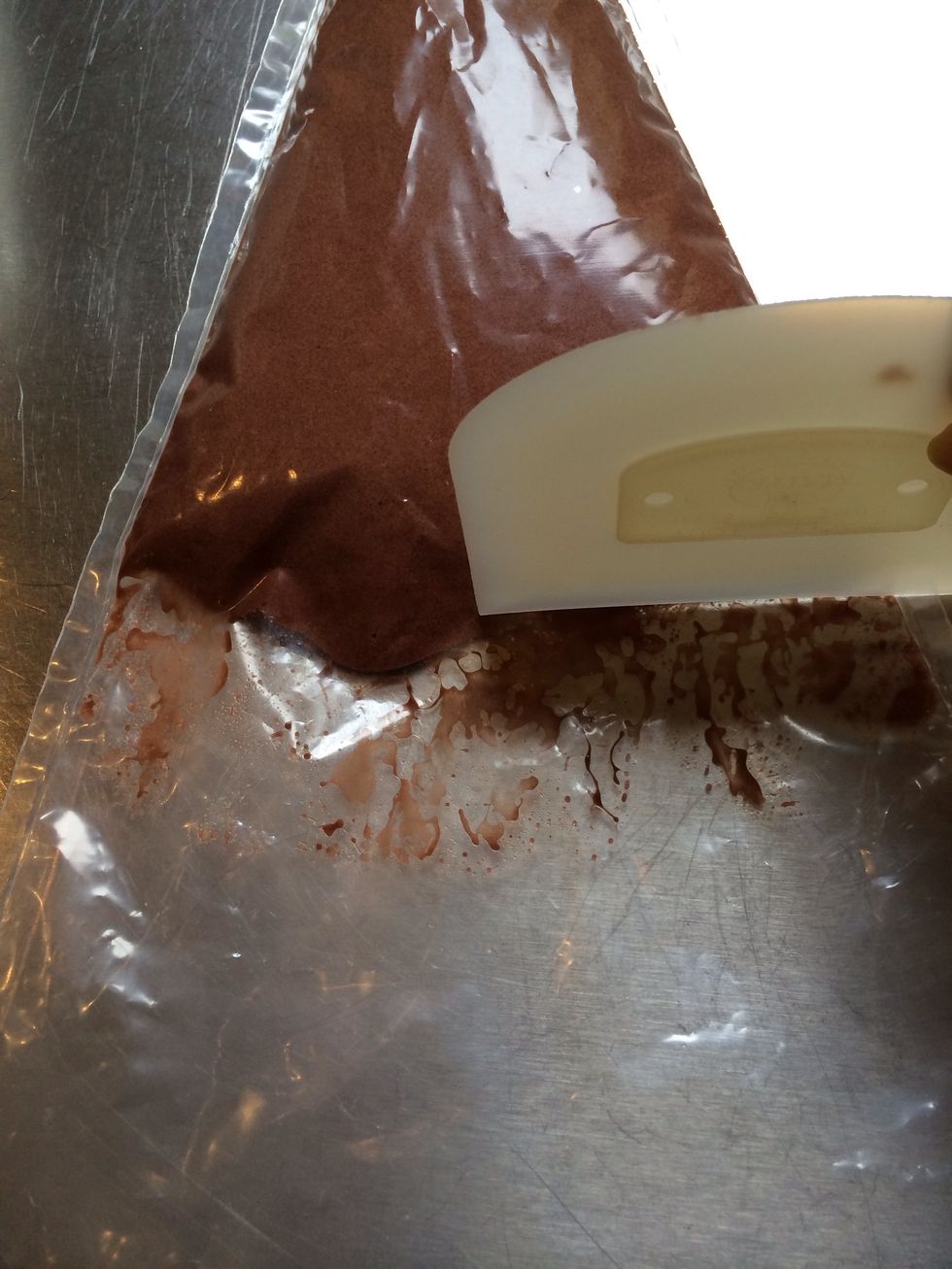 Push the batter with a bone or...