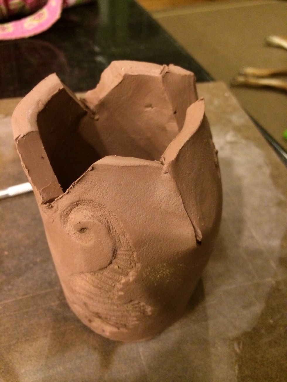 Push the bottom pieces together.