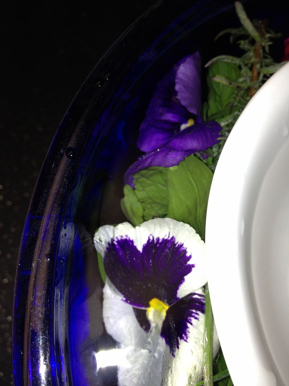 Push the flowers down that try to surface