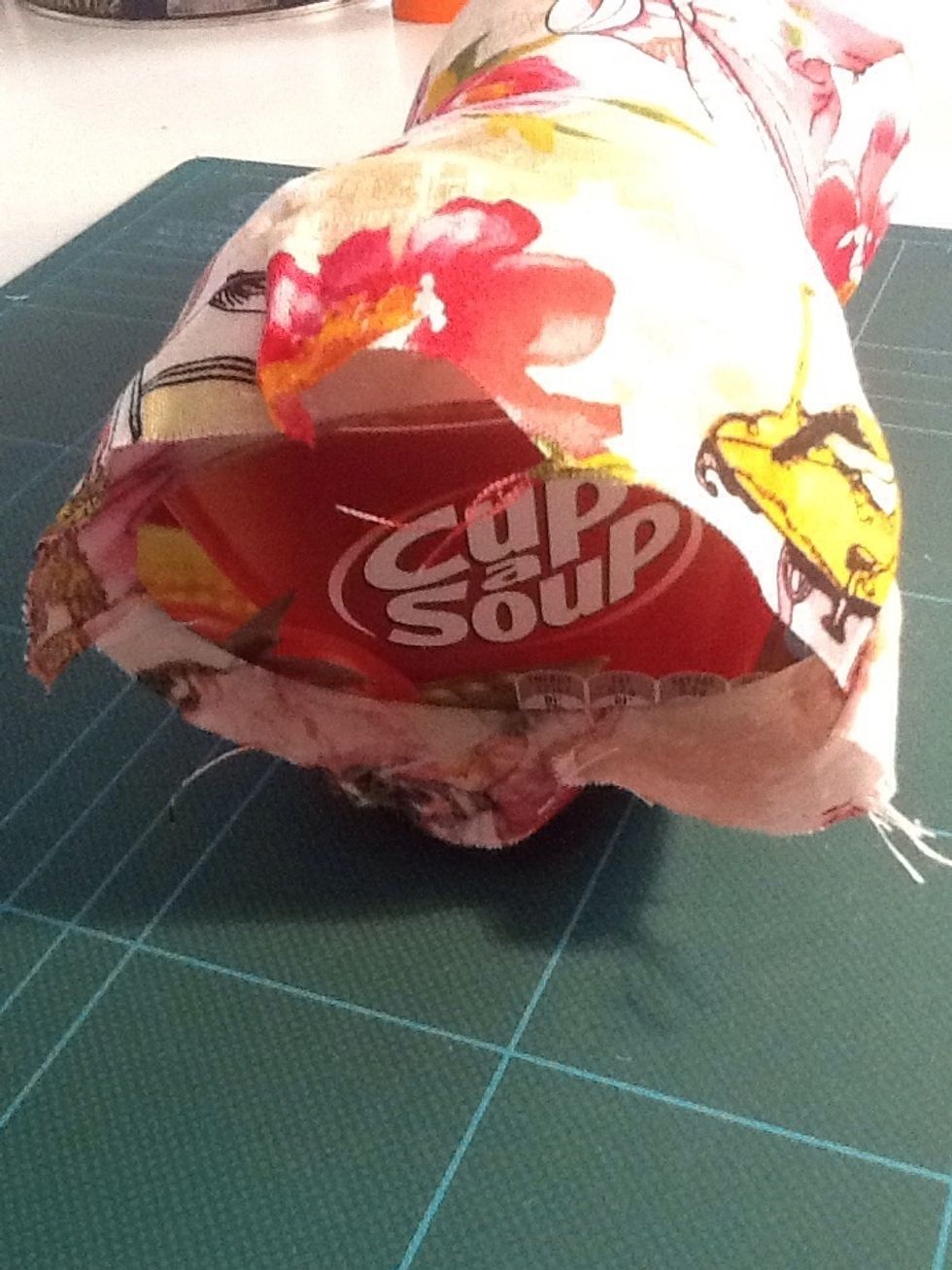 Push the glued piece into the bottom of your mannequin. This will support it, and give it something to "sit" on.