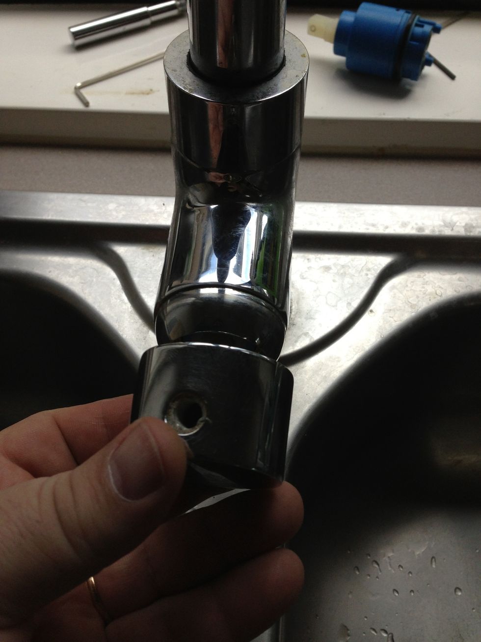 Push the metal cover back on lined up the way it was removed