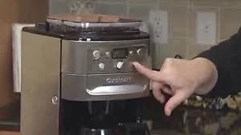 Push the on button and let your coffee brew completely. It only takes a few minutes.