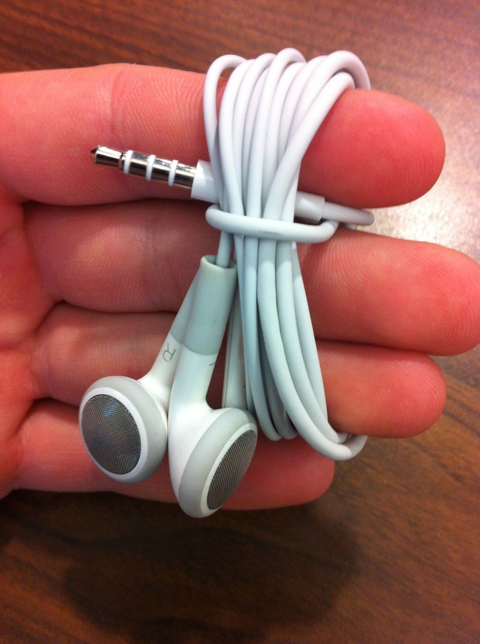 Push the plug through the space under the vertical loops and above the horizontal loop.