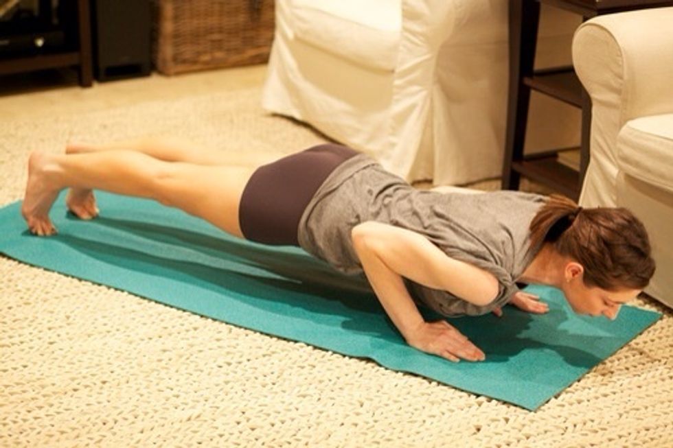 Push-Ups: complete 2 sets of 10-12, more if desired.