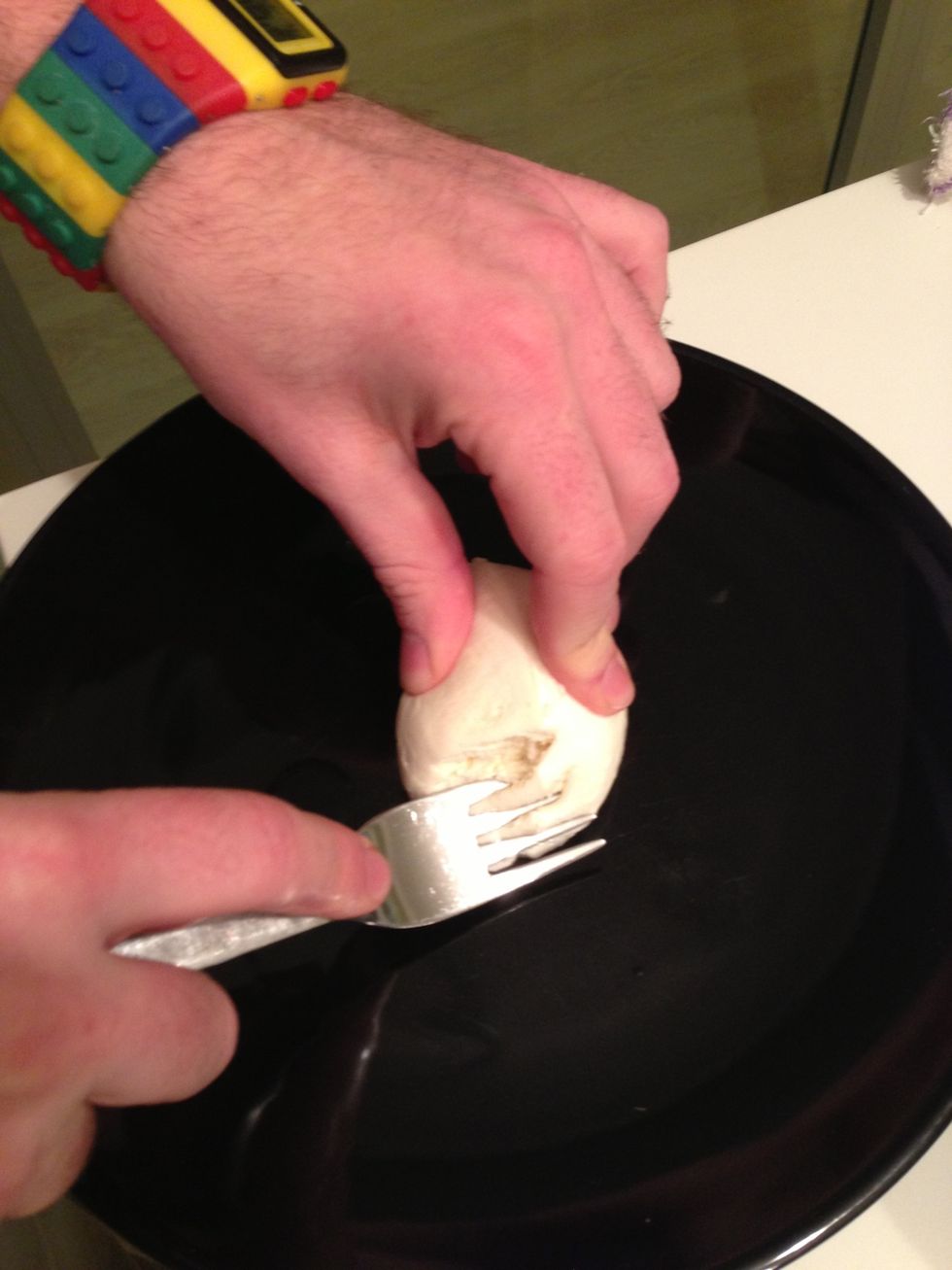 Push with the fork on it