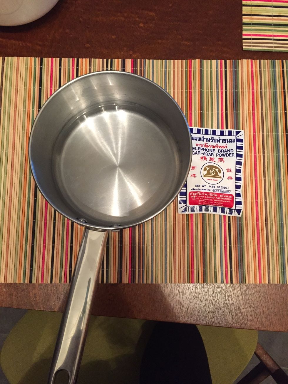 Put 1/2 powder and 2 spoons of sugar into the water and stir. Then boil and turn off after it boils. Refrigerate!